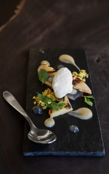 Indulge in the exquisite flavours of a meticulously crafted Quince dish at Sabi Sabi. Indulge in the exquisite flavours of a meticulously crafted Quince dish at Sabi Sabi.